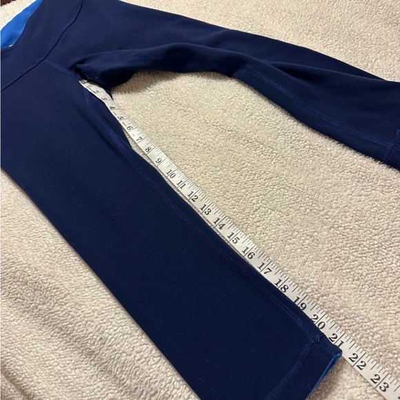 Lululemon Wunder Under Crop Leggings Reversible Blue - Picture 9 of 15